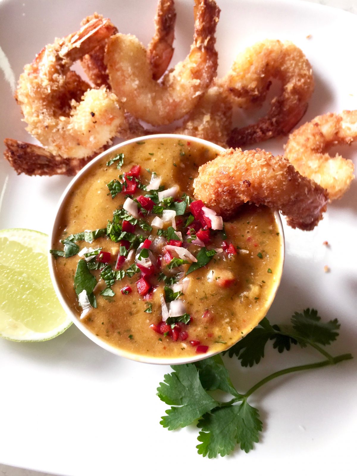 Coconut Prawns with Spicy Mango Salsa, cooking-meals-for-one