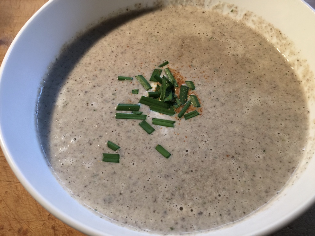 Mushroom Soup with Sour Cream, cooking-meals-for-one