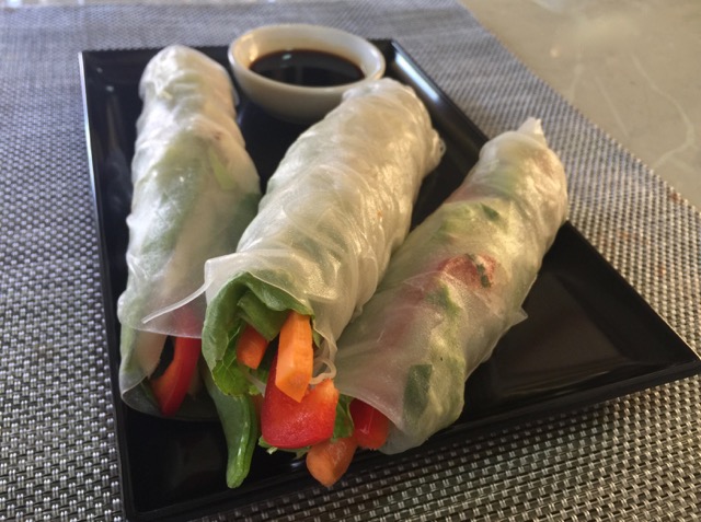 Vegetarian Rice Paper Rolls by cooking meals for one