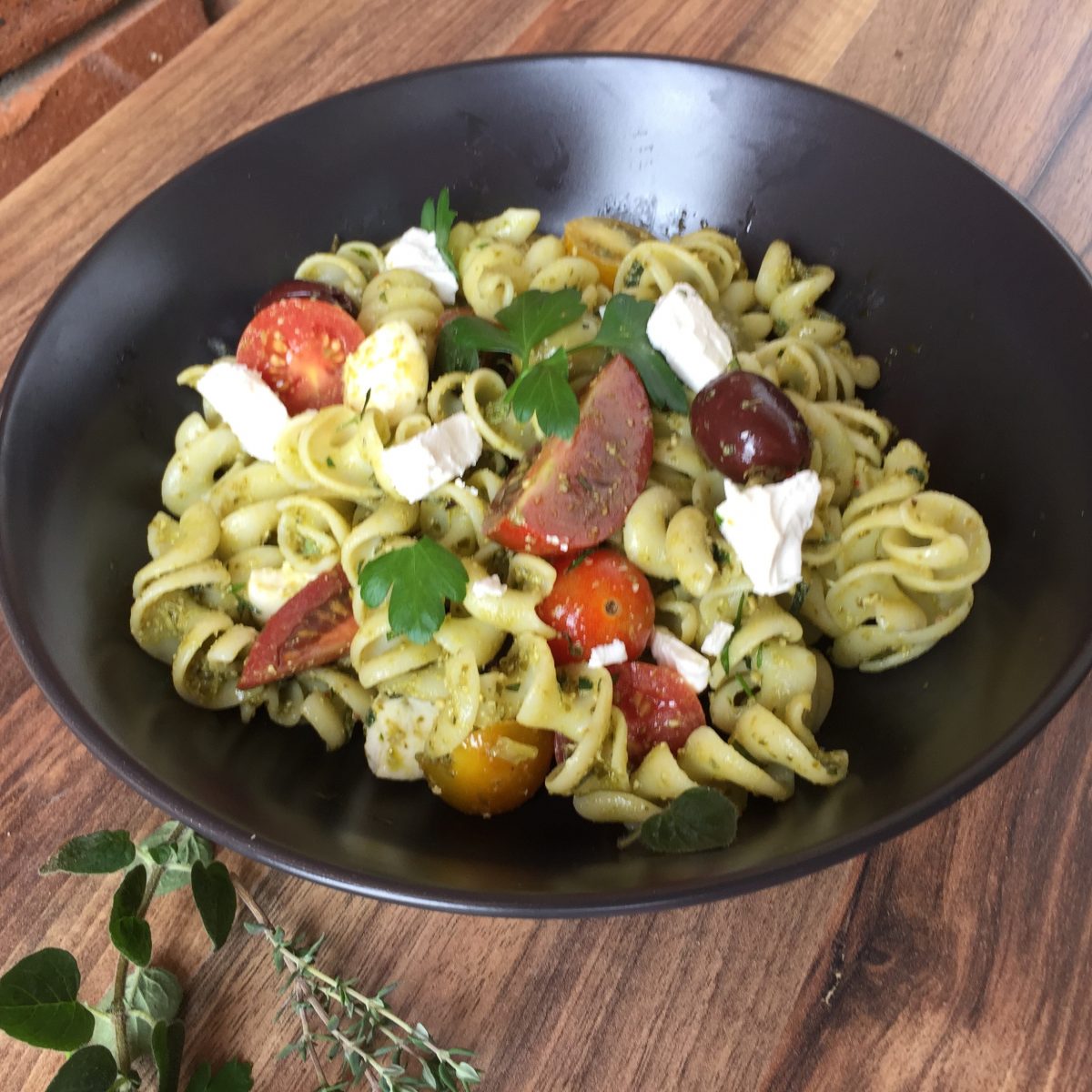 Pasta Napoletana Salad by cooking meals for one