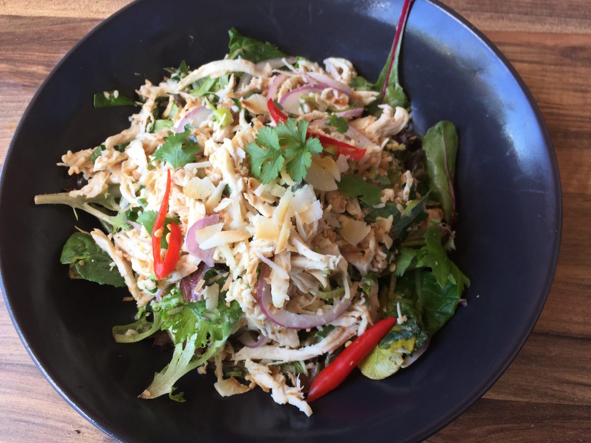 Thai Coconut Chicken Salad by cooking meals for one