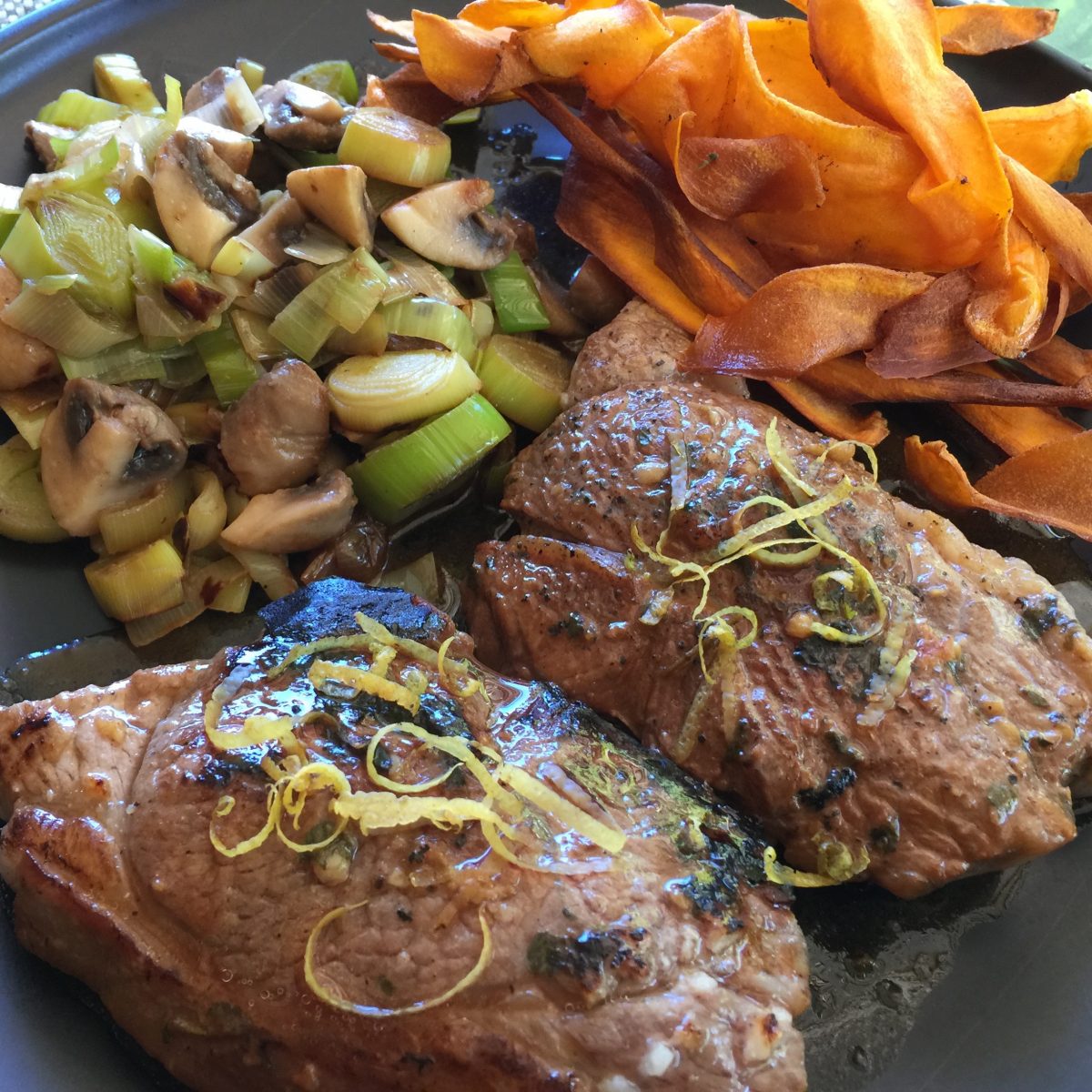 Marinated Lamb Steaks by cooking meals for one
