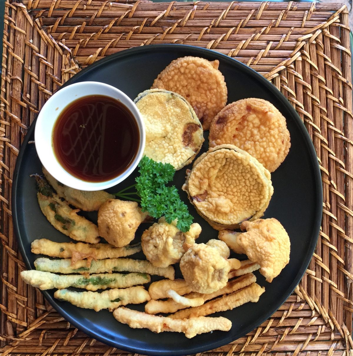 Tempura Vegetables and Sauce by cooking meals for one