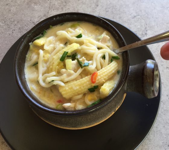 Baby Corn Chicken and (Ramen) Noodle Soup