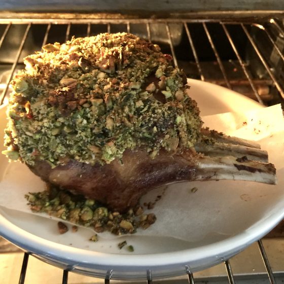 Pistachio-Rosemary-Panko Crusted Lamb Rack